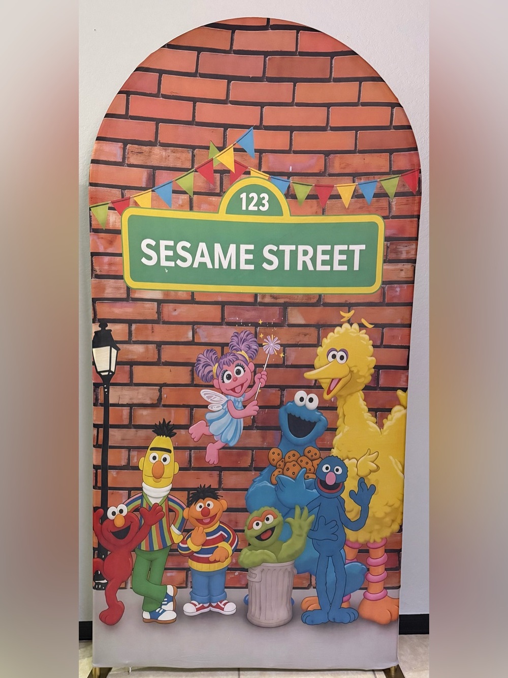 Sesame Street Arch Backdrop Coved (Read Description)